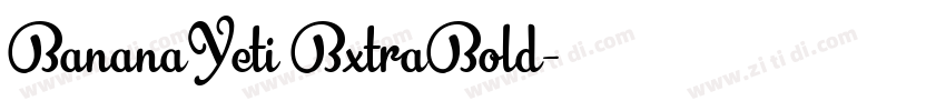 BananaYeti BxtraBold字体转换